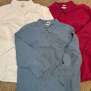 3 pack cotton matching blouses